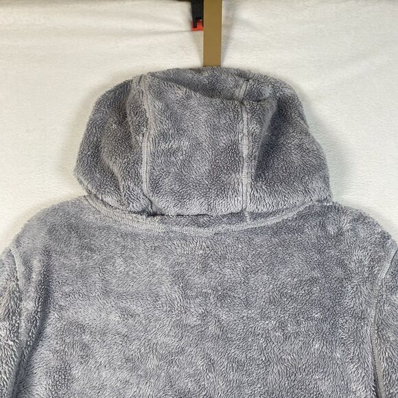 The North Face Women’s XL Gray Sherpa Fleece Hooded Sweatshirt Kangaroo Pocket - Picture 10 of 12